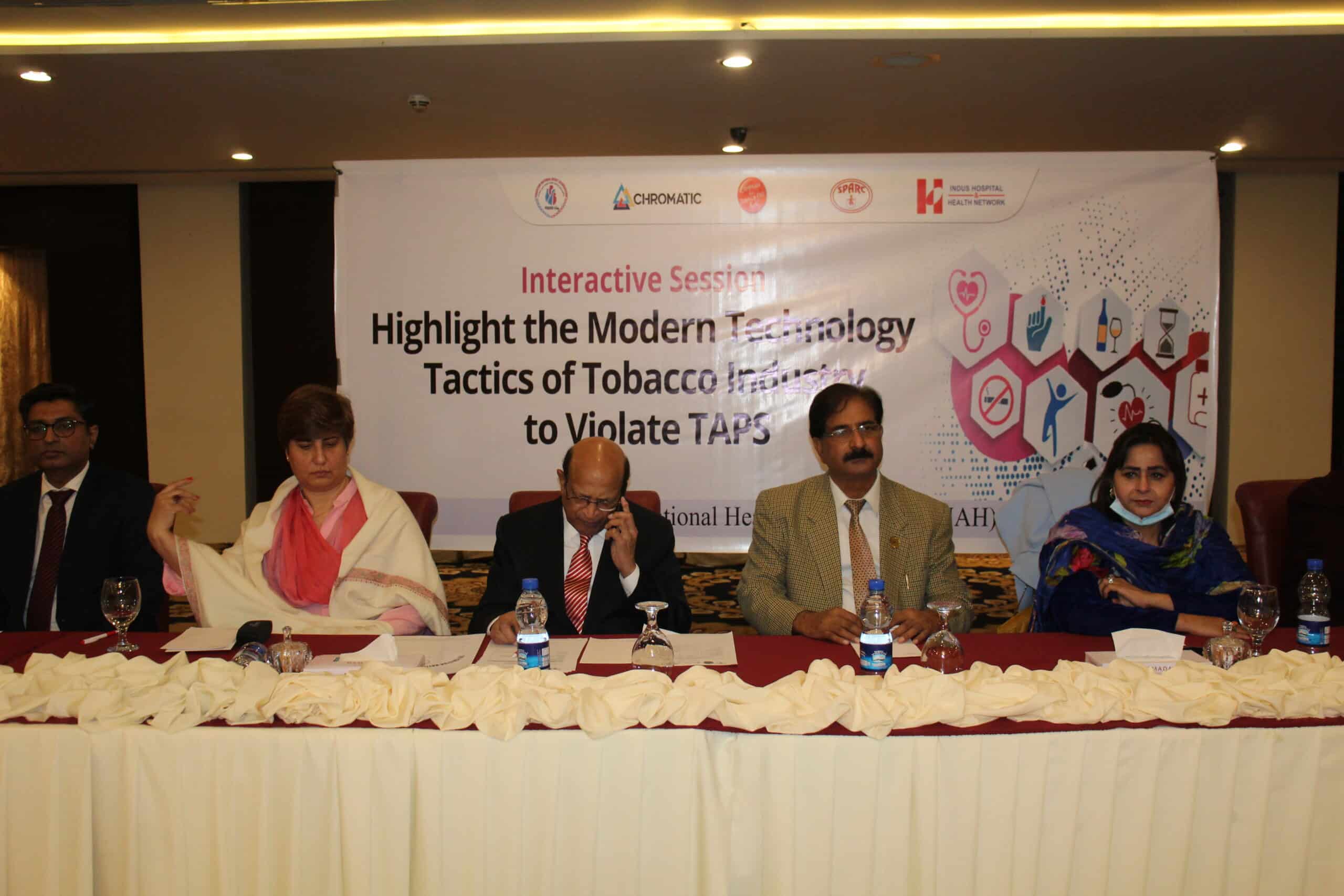 '' Interactive session on Highlight the Modern Technology '' Tactics of Tobacco Industry Violate the TAPS Panah Organized a Event at RAMADA HOTEL Islamabad